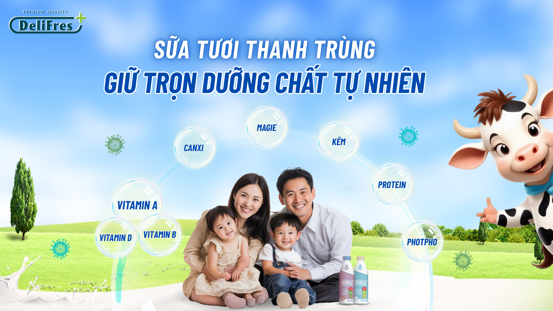 Dưỡng chất tự nhiên có trong sữa tươi thanh trùng